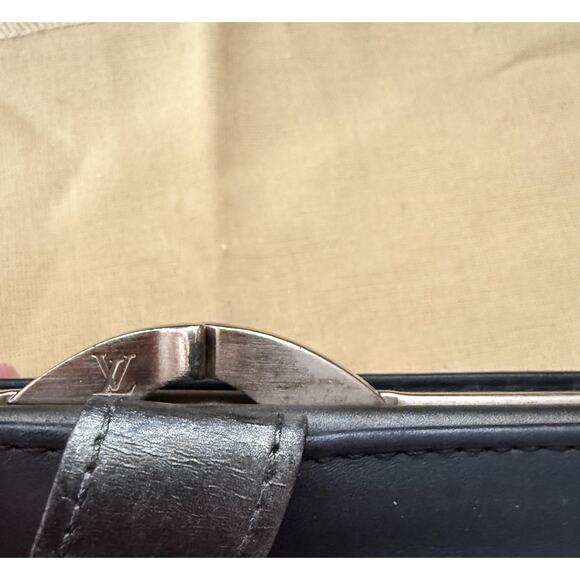 Louis Vuitton Wallet W/Dust Bag Black Matte Vernis Monogram Leather Bifold - Picture 13 of 14